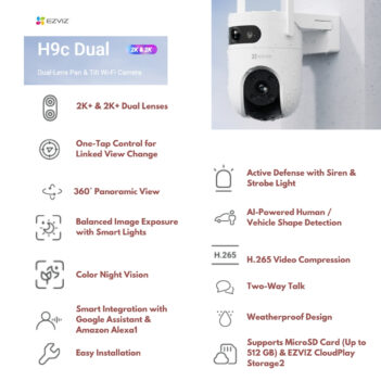 EZVIZ H9c DUAL 2K OUTDOOR WIFI CAMERA